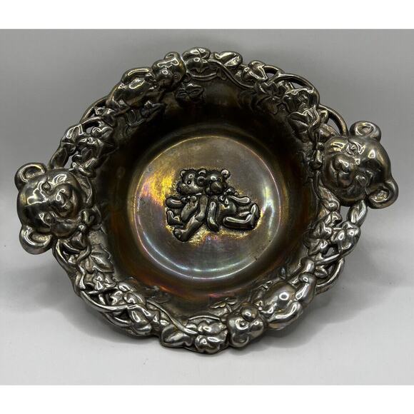 ARTHUR COURT 1997 Vintage Teddy Bears Bowl Silver Baby Gift - Picture 8 of 11